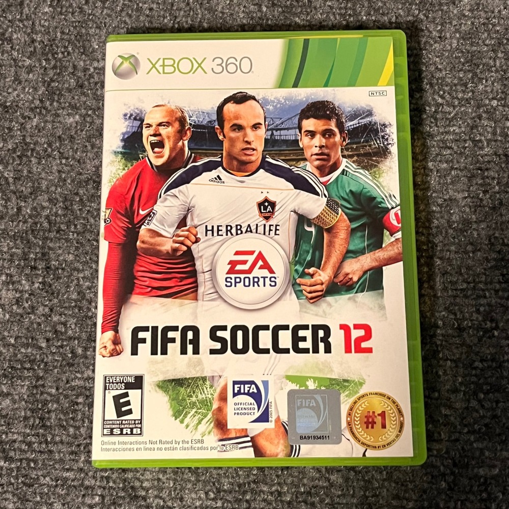 FIFA Soccer 12 Xbox 360 EA Sports Video Game Complete CIB Wayne Rooney Landon